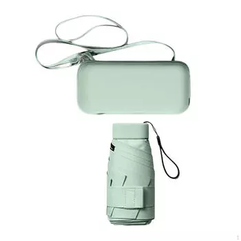 Зонт с футляром Компактный дизайн Идеально подходит для путешествий Легкий портативный зонтик от солнца на открытом воздухе и дождя