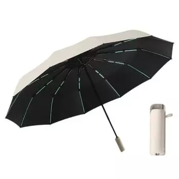 Зонт с УФ-блокировкой, автоматически открывающийся и закрывающийся, компактный зонт с УФ-блокировкой, легкий зонт, защищающий от солнца, зонт от дождя для женщин бежевый