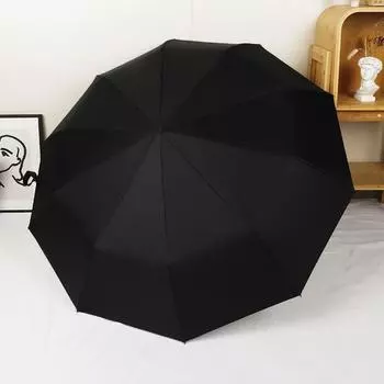 Зонт с увеличенным усилением, мужские и женские складные зонты, простые ручные солнечные зонты, прочный солнцезащитный зонт двойного назначения с десятью козырьками