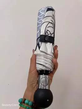 Зонт складной автоматически открывающийся и закрывающийся прозрачный зонт черный самоклеящийся зонт с защитой от солнца и ультрафиолета