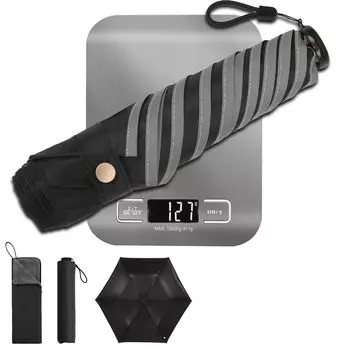 Зонт складной carbon 6 с отражающим УФ-светом для мужчин, как для солнечной, так и для дождливой погоды, сумка для хранения с УФ-защитой для дождливого сезона Day Ycssaw [Самый легкий