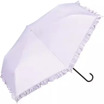 Зонт складной, черный, классический, оборчатый, мини, лавандовый, блокирующий свет, защита от ультрафиолета как от солнца, так и от резинки, для поездок на работу или на работу, милый [2024] Wpc. лавандовый