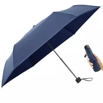 Зонт складной HINOKAZE из углеродного тефлона, большой, 100 см, ветрозащитный, суперводостойкий, быстроскладной, унисекс, волокно, прочный, легкий, 150 г, тёмно-синий