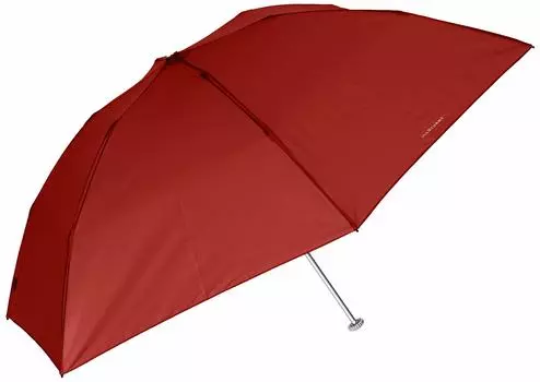 Зонт складной легкий карбоновый AURORA Plain, красный 55 [Jill Stuart] JI-17719-19 (УФ-лечение) красный