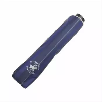 Зонт складной Ogawa Parasol, большой, с защитой от УФ-излучения, более 70 см, 6 спиц, BHPC Beverly Hills Polo Club, полосатый, темно-синий, открывается вручную, безопасность