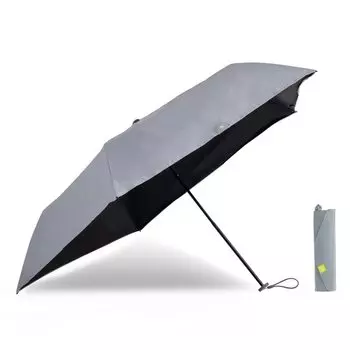 Зонт складной Ogawa Parasol Light UV Heat Water для солнечной и дождливой погоды 5 унисекс 52308, легкий, тонкий, мужской, женский, серый, блокирующий,