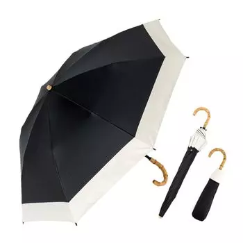 Зонт складной Vita Felice 2WAY, солнцезащитный и черный x [VITAFELICE] 2-х уровневый (для дождя) Женский pru-30177z (сочетание белого цвета)