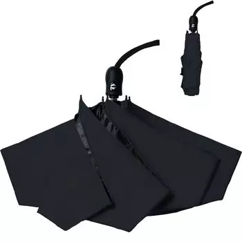 Зонт складной зонт с защитой от ультрафиолета 100 сертифицированный уровень блокировки света и уровень защиты от ультрафиолета x автоматический с учетом безопасности x Для солнца и чёрный