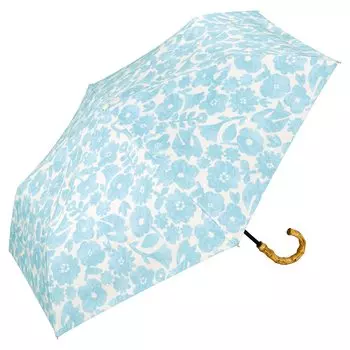 Зонт складной зонт затенение узоры принт мини цветок и птица саксофон затенение УФ-защита UPF как для солнечной, так и для дождливой погоды 55 см бамбуковая ручка