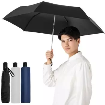 Зонт складной зонтик УФ-защита блокировка света One Touch легкий черный мужской 100% чёрный
