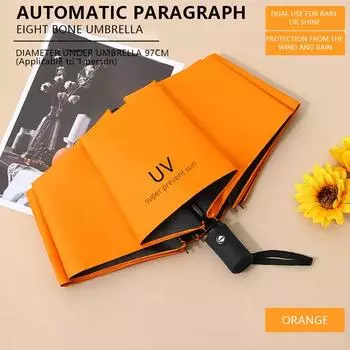 Зонт солнцезащитный мультяшный солнечный дождливый автоматический складной студенческий портативный зонт тент аксессуар для отдыха на природе темно-синий