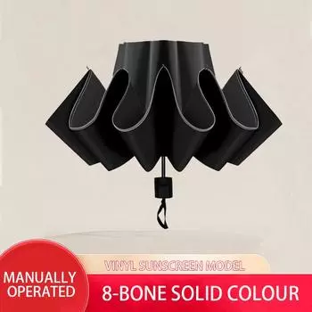 Зонт солнцезащитный мультяшный солнечный дождливый автоматический складной студенческий портативный зонт тент аксессуар для отдыха на природе бордовый