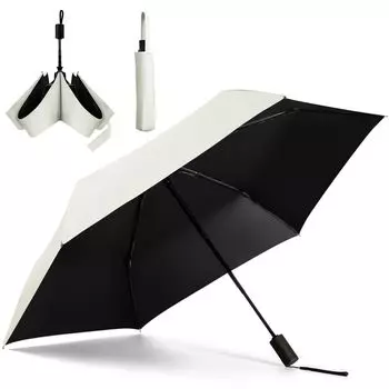 Зонт Tillmulya с защитой от ультрафиолета 100% полностью затемняющий складной зонт с защитой от тепла, легкий 210 г, тип для предотвращения автоматического складывания зонта с защитой от ультрафиолета