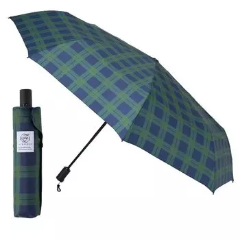Зонт urawaza автоматический складной зонт One Touch Large UV 60 см Check 10341 Deep Blue [эксклюзивно для WEB] Открыть/закрыть