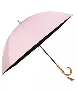 Зонт UVO простой с кисточками, розовый, длинный, 55 см, с защитой от ультрафиолета, для защиты от тепла как в солнечную, так и в дождливую погоду, предотвращение теплового удара, черный ламинированный