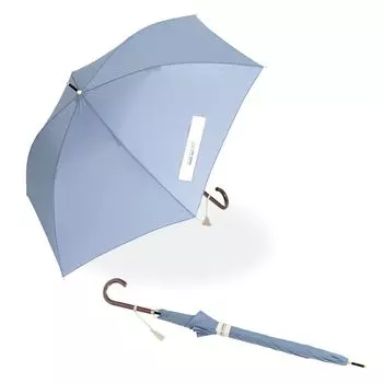 Зонт женский Ogawa Ultra Super Water Blue Jump Family Cynthia 54651, легкий, водоотталкивающий, прочный, ветрозащитный, серый, 220 г, тип, стильный,