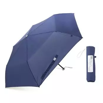 Зонт женский складной Ogawa Ultra Super Water Family Cynthia 54664, легкий, 100 г, водоотталкивающий, прочный, ветрозащитный, темно-синий, стильный, простой,