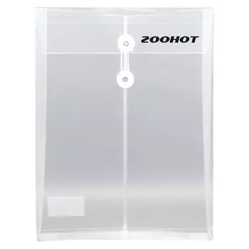 Zoohot Большая вместимость A4 Прозрачный чехол для документов Набор из 10 конвертов с боковыми складками Вертикального типа