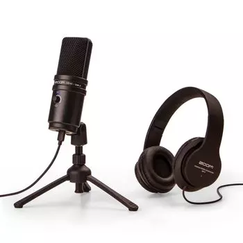 ZOOM USB Microphone Headphone Pack High Resolution Sound Quality Podcast WEB Conference YouTuber Live Streamer Game Distribution ZUM-2PMP &
