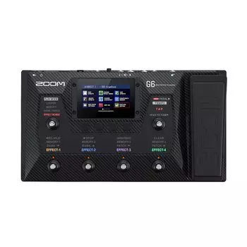 ZOOM Zoom G6 Guitar Black Оснащен цветным сенсорным экраном Multi-Effector 4,3 дюйма