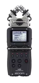 ZOOM Zoom H5 Удобный сменный микрофон, поддерживает до 4 дорожек одновременной записи, линейный рекордер ASMR, черный, капсульный, запись, PCM/IC