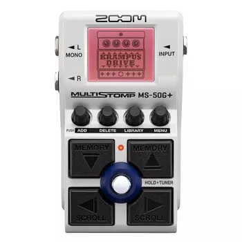 ZOOM zoom MS-50G+ Многофункциональная педаль белого цвета Оснащена многослойным ИК Оснащена 102 типами гитарных эффектов