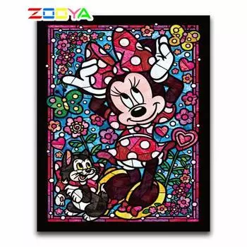 ZOOYA 5D DIY алмазная живопись мультфильм вышивка крестиком Алмазная вышивка мышь полная квадратная Алмазная мозаика со стразами картина домашний декор