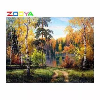 ZOOYA Алмазная вышивка пейзаж распродажа вышивка крестиком мозаика дерево 5D DIY полная квадратная алмазная живопись лес комплект рукоделие ремесла