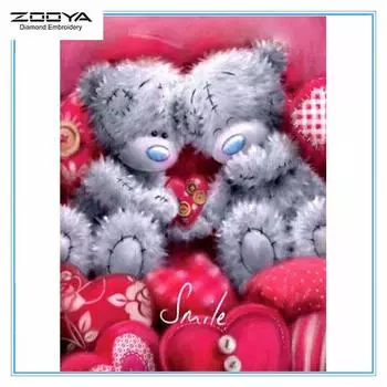 ЗООЯ DIY 3D Алмазная картина Животное Медведь Вышивка Крестом Ремесло Стежок Домашний декор