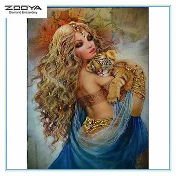ZOOYA DIY 3D Алмазная вышивка Крестиком Главная Декор Тигр