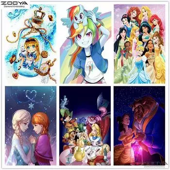 ZOOYA DIY Полный дрель Алмазная картина Мультфильм Аниме Искусство Вышивка Крестом Мозаика Домашний Декор Подарок