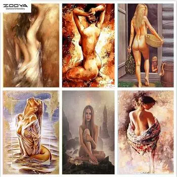 ZOOYA DIY Полный дрель Алмазная картина Женщина Сексуальная художественная вышивка Мозаика Домашний декор Подарок