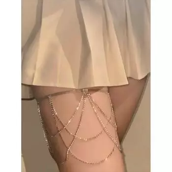 Zoozmini Модный многослойный браслет-цепочка с кисточками, сексуальный браслет на ногу, женский, нишевый стиль Ins, кольцо на ногу, украшение для тела Silver plated