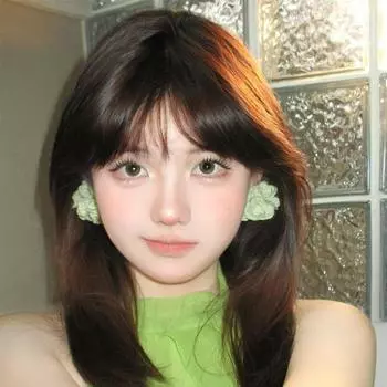 Zoozmini Super Fairy Vacation Style Flower Stud Earrings for Women Sweet Cute Earrings Niche Style Unique Face Small Earrings Green