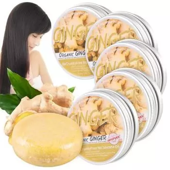 Zoreni Ginger Твердый шампунь с имбирем, набор из 5 штук, 2 унции