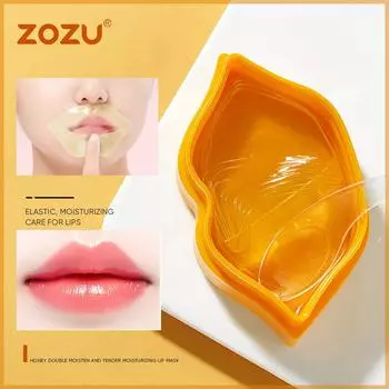 ZOZU Медовая увлажняющая маска для губ, уход, питание, сияние, пухлые розовые губы и уход за губами 20PCS