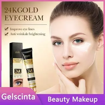 ZOZU Мультиактивный увлажняющий крем для глаз с гиалуроновой кислотой 24K Gold