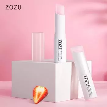 ZOZU Увлажняющая помада с клубничным молоком, разглаживает потрескавшиеся морщины на губах, осветляет цвет губ, питает и восстанавливает бальзам для губ 2.7g