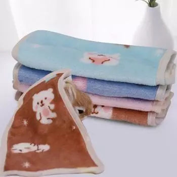 ZQDL одеяло с маленькими животными с прекрасным узором, сохраняет тепло, мягкое флисовое постельное белье, зимнее одеяло с кроликом, хомяком, белкой, товары для домашних животных S небесно-голубой
