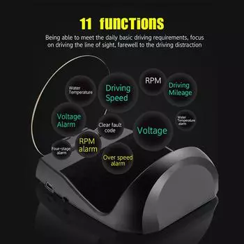 ZQKJ C700 Автомобильный HUD OBD2 Head Up Display Цифровой спидометр Автомобильный проектор для лобового стекла Измеритель температуры воды Аксессуары для датчиков