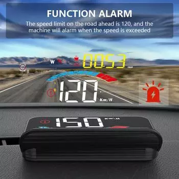ZQKJ HUD M16 GPS для всех автомобилей проекционный дисплей спидометр цифровой проектор скорость напряжение расстояние поездки высота
