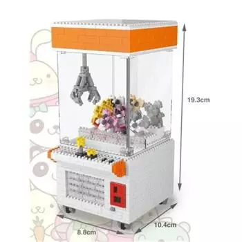 ZRK Mini Blocks Cartoon Building Toy Fighter Game Machine Model UFO CATCHER Plastic Bricks Brinquedos Present for Kids Gift 7814 with original box