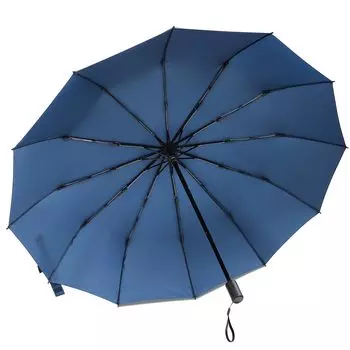 Zruier Складной зонт 12 Легкий складной зонт для мужчин и Прочный 12 Ветрозащитный и Ручной Тайфун и Сильный дождь Сезон дождей Унисекс [Экстра синий