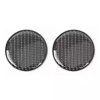 ZS Car Cup Coaster Set of 2 Stylish, Anti-Slip, Cup Mat, For Cars, Carbon (Black 1)