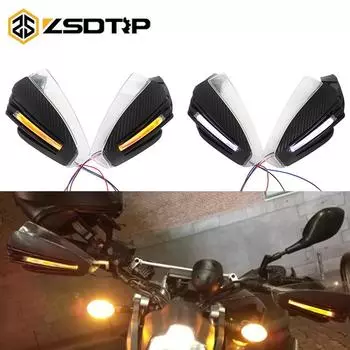 ZSDTRP мотоциклетный светодиодный защитный щиток для рук ветрозащитный мотоцикл Мотокросс Универсальный протектор Модификация Защитный чёрный
