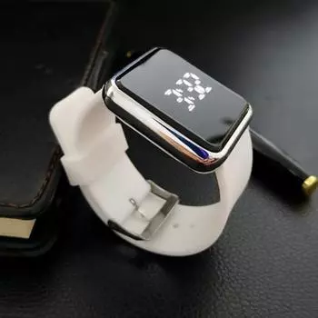 ZSN-1052 Часы унисекс со светящимся цифровым дисплеем и сенсорным экраном, портативные многофункциональные светодиодные спортивные часы для фитнеса B чёрный