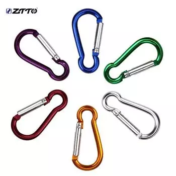 ZTTO 2 шт., карабин из алюминиевого сплава D-образной формы, пружинные крючки с защелкой, брелки для восхождения