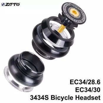 ZTTO 3434S MTB дорожная велосипедная гарнитура с подшипником 34 мм EC34 с ЧПУ 28,6 мм, прямая трубчатая вилка, безрезьбовая гарнитура