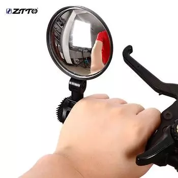 ZTTO MTB велосипедное крепление на руль, круглое зеркало заднего вида, безопасное велосипедное оборудование 1pc чёрный