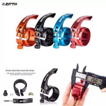 ZTTO регулируемый 39,8/40,8 мм алюминиевый сплав велосипедный быстросъемный зажим подседельного штыря для складных велосипедов MTB 40.8mm красный